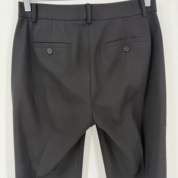 Banana Republic Size 6 High Rise Straight Italian Wool Spandex Black Dress Pants - Picture 4 of 6